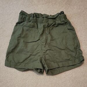 Forever 21 Cest Toi Olive Green High Waist Shorts